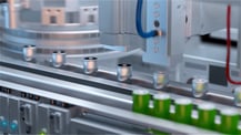 Manufacturing process of batteries showing various stages and machinery